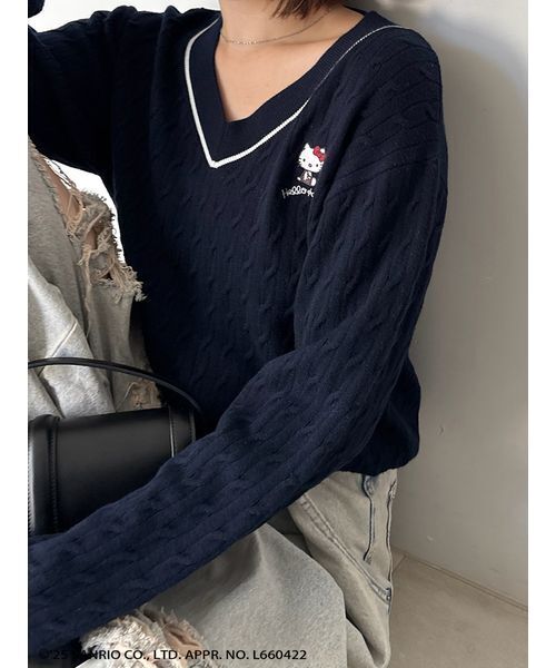 HELLO KITTY】ケーブルプルオーバー（ニット/セーター）｜SNIDEL