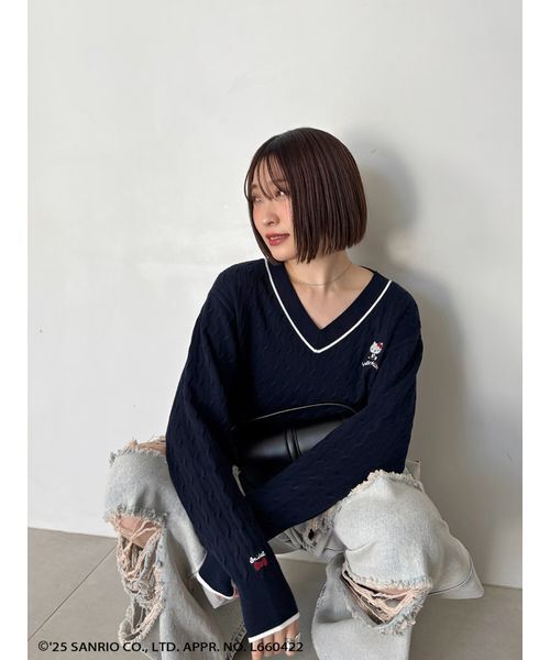 HELLO KITTY】ケーブルプルオーバー（ニット/セーター）｜SNIDEL