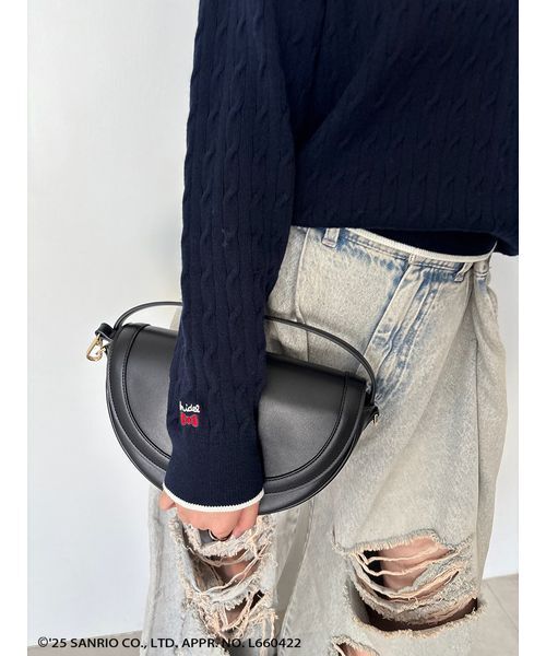 SNIDEL(スナイデル)の「【HELLO KITTY】ケーブルプルオーバー(ニット/セーター・レディース・ホワイト/ベージュ/ネイビー/ピンク・F)」の14枚目の写真