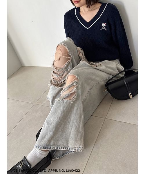 HELLO KITTY】ケーブルプルオーバー（ニット/セーター）｜SNIDEL