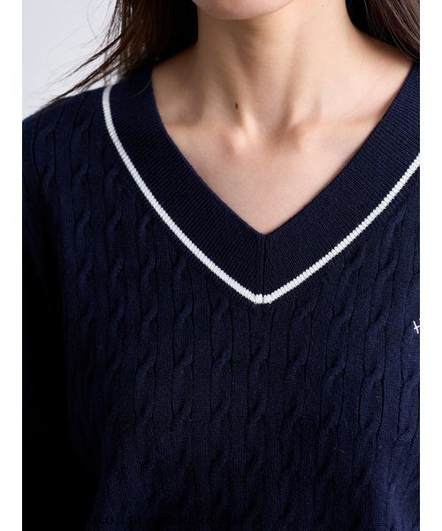 SNIDEL(スナイデル)の「【HELLO KITTY】ケーブルプルオーバー(ニット/セーター・レディース・ホワイト/ベージュ/ネイビー/ピンク・F)」の17枚目の写真