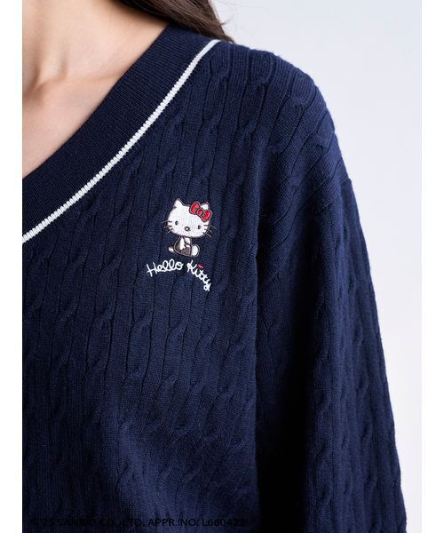 SNIDEL 【HELLO KITTY】キティ　ニットプルオーバー WEB限定カラーあり】【HELLO KITTY】ニットプルオーバー(ニット