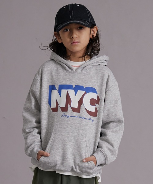 PAIRMANON STREET（ペアマノンストリート）の「裏起毛 アソートプリント スウェット パーカー【PAIRMANON STREET】（パーカー・キッズ・ピンク/ブラック/カーキ/アイボリー/グレー系その他/ブラック系その他/グレー/グレー系その他3/グレー系その他2・120/110/150/140/130/100/160/90）」の4枚目の写真