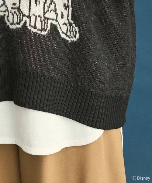 Disney（ディズニー）の「101匹わんちゃん/ジャガードニット（ニット/セーター・レディース・ブラック/レッド・FREE）」の3枚目の写真