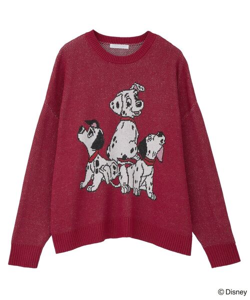 Disney（ディズニー）の「101匹わんちゃん/ジャガードニット（ニット/セーター・レディース・ブラック/レッド・FREE）」の21枚目の写真
