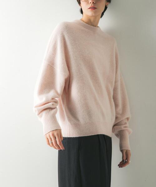 URBAN RESEARCH(アーバンリサーチ)の「FOX/CASHMEREルーズニット(ニット/セーター・レディース・ライトピンク/ブラウン系その他/ブラック・FREE)」の5枚目の写真