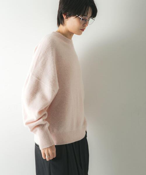 URBAN RESEARCH(アーバンリサーチ)の「FOX/CASHMEREルーズニット(ニット/セーター・レディース・ライトピンク/ブラウン系その他/ブラック・FREE)」の8枚目の写真