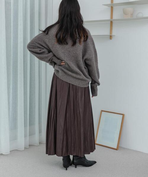 URBAN RESEARCH(アーバンリサーチ)の「FOX/CASHMEREルーズニット(ニット/セーター・レディース・ライトピンク/ブラウン系その他/ブラック・FREE)」の9枚目の写真