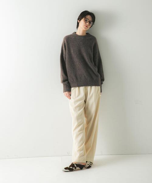 URBAN RESEARCH(アーバンリサーチ)の「FOX/CASHMEREルーズニット(ニット/セーター・レディース・ライトピンク/ブラウン系その他/ブラック・FREE)」の13枚目の写真