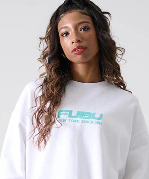 FUBU( フブ)の「FUBU-OG Logo Crew Sweat(スウェット・メンズ・ホワイト/ブラック/ターコイズブルー・L/M)」の2枚目の写真