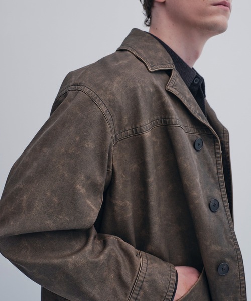 CITY TOKYO（シティトウキョウ）の「【CITY TOKYO/シティートーキョー】ｳﾞｨﾝﾃｰｼﾞﾚｻﾞｰ ﾗﾝﾁｺｰﾄ（ブルゾン・メンズ・ブラック/ブラウン・1/2）」の15枚目の写真