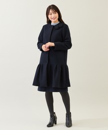 Rose Tiara（ローズティアラ）の「【コサージュ付】フレア切替コート（ノーカラーコート）」