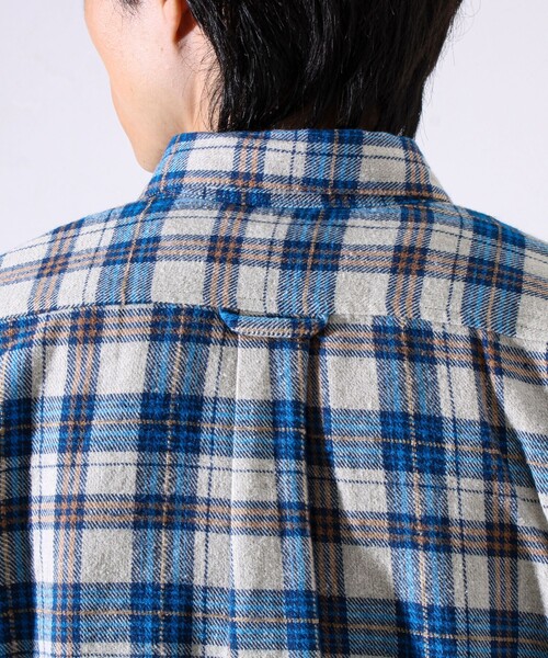 GEVACO(ゲバコ)の「【GEVACO/ゲバコ】裾ストレートカット ネルシャツ(シャツ/ブラウス・メンズ・ベージュ系その他/ブルー系その他・M/L)」の12枚目の写真