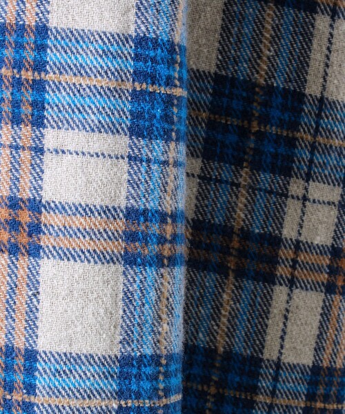 GEVACO(ゲバコ)の「【GEVACO/ゲバコ】裾ストレートカット ネルシャツ(シャツ/ブラウス・メンズ・ベージュ系その他/ブルー系その他・M/L)」の13枚目の写真