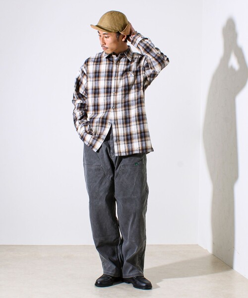 GEVACO(ゲバコ)の「【GEVACO/ゲバコ】裾ストレートカット ネルシャツ(シャツ/ブラウス・メンズ・ベージュ系その他/ブルー系その他・M/L)」の14枚目の写真