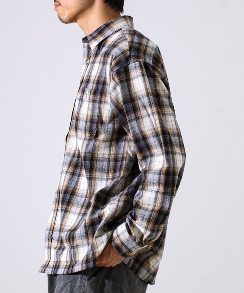 GEVACO(ゲバコ)の「【GEVACO/ゲバコ】裾ストレートカット ネルシャツ(シャツ/ブラウス・メンズ・ベージュ系その他/ブルー系その他・M/L)」の16枚目の写真