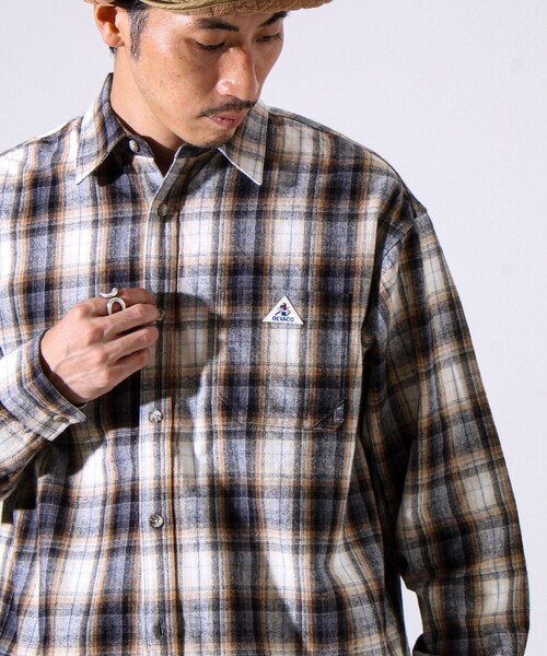 GEVACO(ゲバコ)の「【GEVACO/ゲバコ】裾ストレートカット ネルシャツ(シャツ/ブラウス・メンズ・ベージュ系その他/ブルー系その他・M/L)」の19枚目の写真