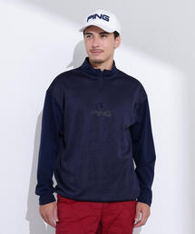 PING（ピン）の「【PING APPAREL】PINGキルトジャガード/全方向ストレッチダンボールニットハーフジップカットソー＜NATIVE＞ (MENS)（その他トップス）」