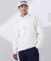 PING（ピン）の「【PING APPAREL】PINGキルトジャガード/全方向ストレッチダンボールニットハーフジップカットソー＜NATIVE＞ (MENS)（その他トップス）」