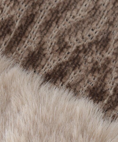 THE SHOP TK （ザ ショップ ティーケー ）の「ファーグローブ（手袋・レディース・ベージュ/ブラック/チャコールグレー・00）」の7枚目の写真