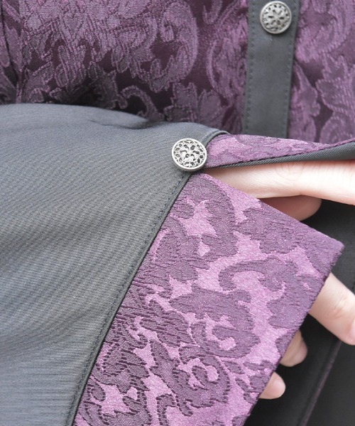 axes femme（アクシーズファム）の「ジャカード切替フレア袖ブラウス（シャツ/ブラウス・レディース・ダークグリーン/パープル/ワイン・FREE）」の13枚目の写真