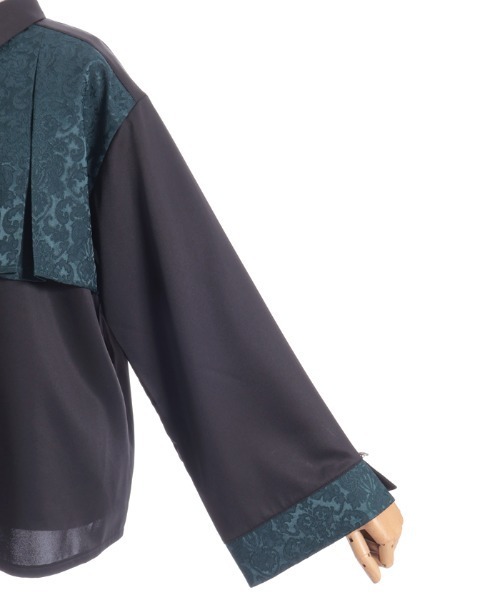 axes femme（アクシーズファム）の「ジャカード切替フレア袖ブラウス（シャツ/ブラウス・レディース・ダークグリーン/パープル/ワイン・FREE）」の20枚目の写真