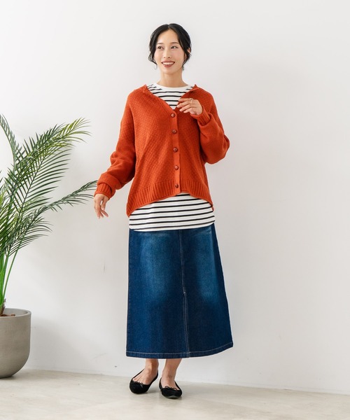 fort point（フォーポイント）の「【C-FORTPOINT/フォートポイント】ポップコーン編みニットカーディガン（カーディガン/ボレロ・レディース・イエロー系その他/チャコールグレー/オレンジ/ベージュ・ONE SIZE）」の10枚目の写真