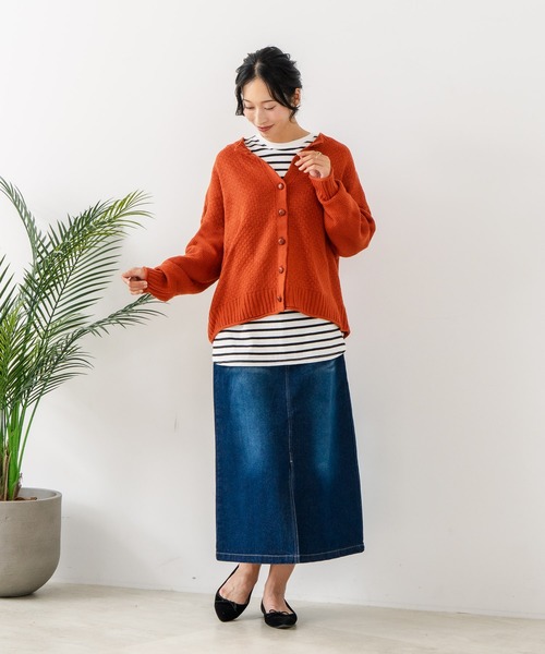 fort point（フォーポイント）の「【C-FORTPOINT/フォートポイント】ポップコーン編みニットカーディガン（カーディガン/ボレロ・レディース・イエロー系その他/チャコールグレー/オレンジ/ベージュ・ONE SIZE）」の11枚目の写真