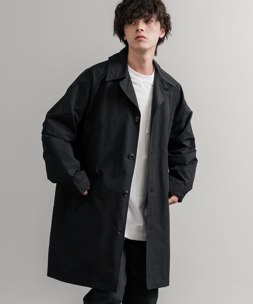 Audience（オーディエンス）の「Audience オーディエンス 綿ナイロン高密度ポプリン M-51ロング丈モッズステンカラーコート AUD7356（ステンカラーコート・メンズ・スミクロ/ブラック/カーキ/オリーブ・L/M）」の5枚目の写真