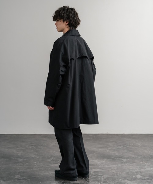 Audience（オーディエンス）の「Audience オーディエンス 綿ナイロン高密度ポプリン M-51ロング丈モッズステンカラーコート AUD7356（ステンカラーコート・メンズ・スミクロ/ブラック/カーキ/オリーブ・L/M）」の9枚目の写真