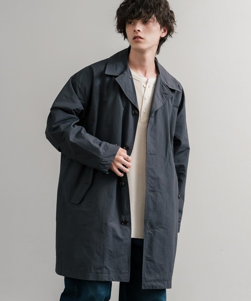 Audience（オーディエンス）の「Audience オーディエンス 綿ナイロン高密度ポプリン M-51ロング丈モッズステンカラーコート AUD7356（ステンカラーコート・メンズ・スミクロ/ブラック/カーキ/オリーブ・L/M）」の10枚目の写真