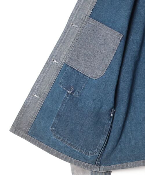 RRL(ダブル アール エル)の「リペアード ジャスペ ワーク ジャケット(カバーオール・レディース・ブルー・1/2/3/4)」の2枚目の写真