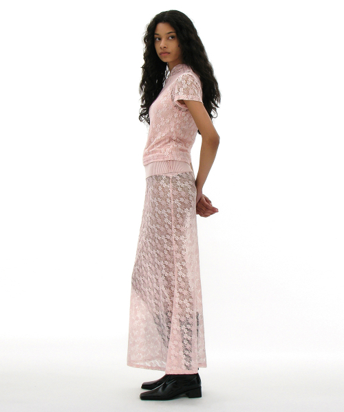 PARTIMENTO WOMEN（パルティメントウィメン）の「レースフレアマキシスカート_ピンク（スカート・レディース・ピンク・SMALL/MEDIUM）」の9枚目の写真