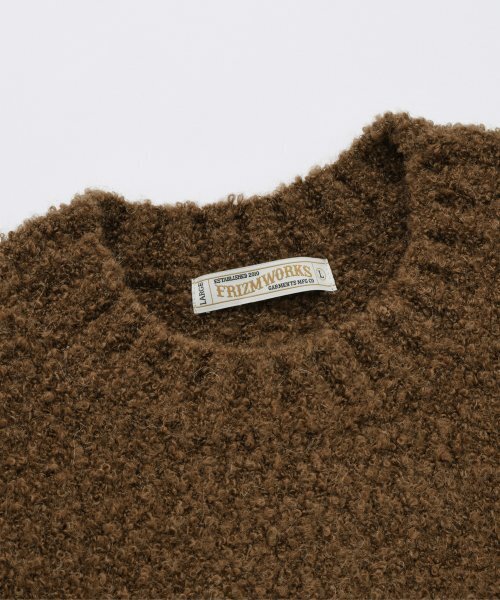 FRIZMWORKS(フリズムワークス)の「ALPACA BOUCLE KNIT _ BROWN(ニット/セーター・メンズ・その他・SMALL/MEDIUM/X-LARGE)」の3枚目の写真