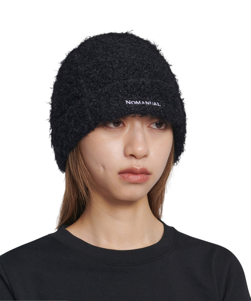 NOMANUAL(NOMANUAL)の「NEST HAIRY BEANIE - BLACK(ニットキャップ/ビーニー・レディース・その他・FREE)」の1枚目の写真