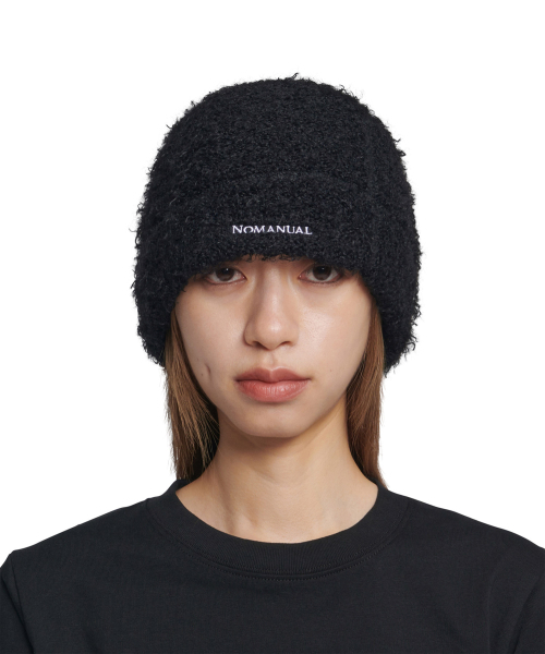 NOMANUAL(NOMANUAL)の「NEST HAIRY BEANIE - BLACK(ニットキャップ/ビーニー・レディース・その他・FREE)」の2枚目の写真