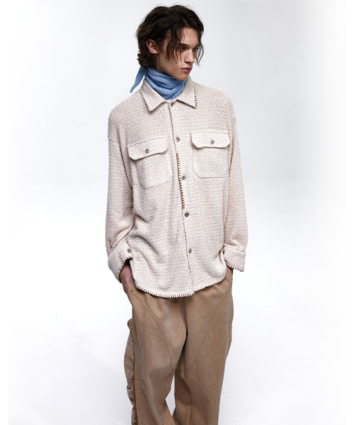 RSSC(アールエスエスシー)の「STITCHED TERRY SHIRT - IVORY(シャツ/ブラウス・レディース・その他・1/2)」の2枚目の写真
