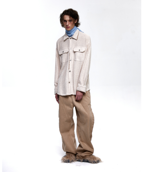 RSSC(アールエスエスシー)の「STITCHED TERRY SHIRT - IVORY(シャツ/ブラウス・レディース・その他・1/2)」の3枚目の写真