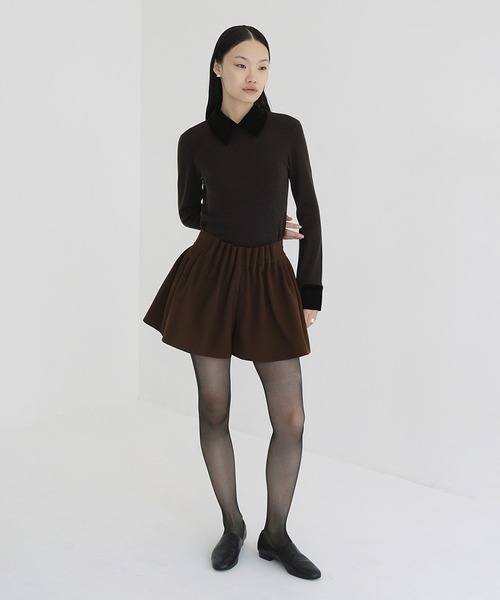 VELOR COLLAR KNIT TOPS（ニット/セーター）｜CLANE（クラネ）の