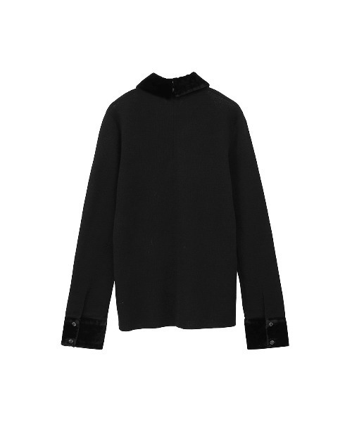 CLANE(クラネ)の「VELOR COLLAR KNIT TOPS(ニット/セーター・レディース・グレー/ブラック/ブラウン・1/2)」の22枚目の写真