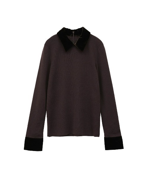美品　CLANE VELOR COLLAR KNIT TOPS VELOR COLLAR KNIT TOPS（ニット/セーター）｜CLANE（クラネ）の