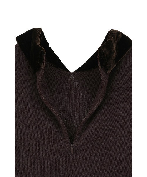 CLANE(クラネ)の「VELOR COLLAR KNIT TOPS(ニット/セーター・レディース・グレー/ブラック/ブラウン・1/2)」の8枚目の写真