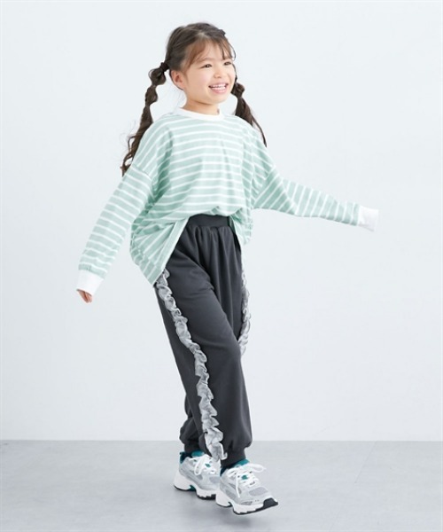 サイドフリルスウェットパンツ（スウェットパンツ）｜QUNTSTYLE
