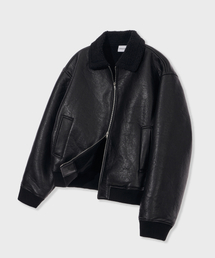 GLW（ジーエルダブリュ）の「ヴィンテージムートンバイカージャケットブラック（ムートンコート）」