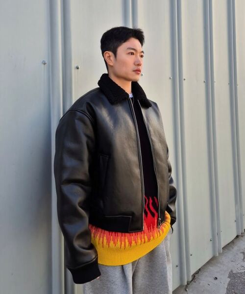 GLW(ジーエルダブリュ)の「ヴィンテージムートンバイカージャケットブラック(ムートンコート・レディース・その他・SMALL/MEDIUM/LARGE)」の8枚目の写真
