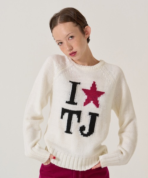TINA:JOJUN(ティーナジョジュン)の「TJデザイン ラグランニット TINA:JOJUN(ニット/セーター・レディース・ホワイト/ネイビー・M)」の19枚目の写真
