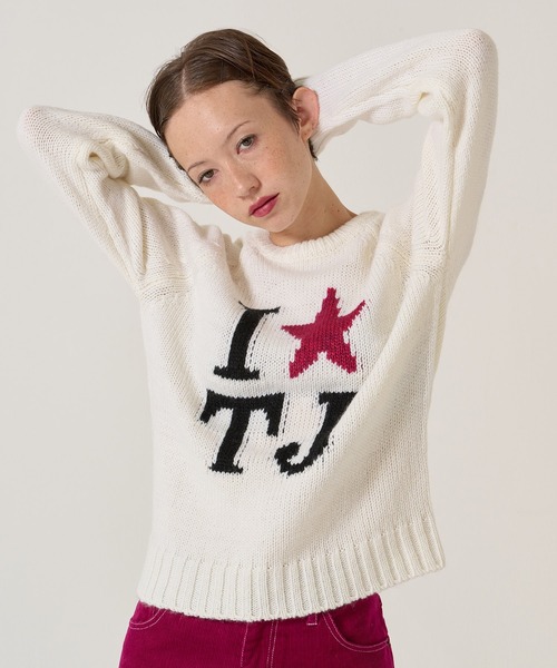 TINA:JOJUN(ティーナジョジュン)の「TJデザイン ラグランニット TINA:JOJUN(ニット/セーター・レディース・ホワイト/ネイビー・M)」の18枚目の写真