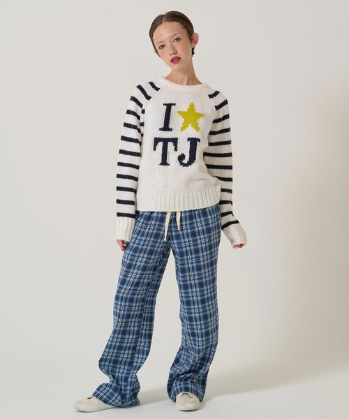 TINA:JOJUN(ティーナジョジュン)の「TJデザイン ラグランニット TINA:JOJUN(ニット/セーター・レディース・ホワイト/ネイビー・M)」の10枚目の写真