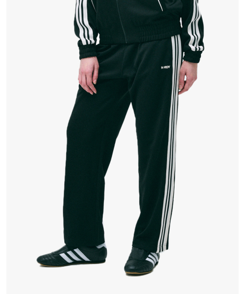 (nerdy) Jacquard Tape Track Pants (Black/Ivory/Light Purple/Red Brown)