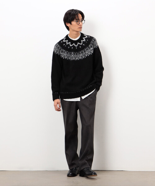 COMME CA ISM（コムサイズム）の「【セットアップ対応】ジャージー ツイード リラックス ワイドパンツ（その他パンツ・メンズ・チャコール/ネイビー・SMALL/MEDIUM/LARGE）」の5枚目の写真